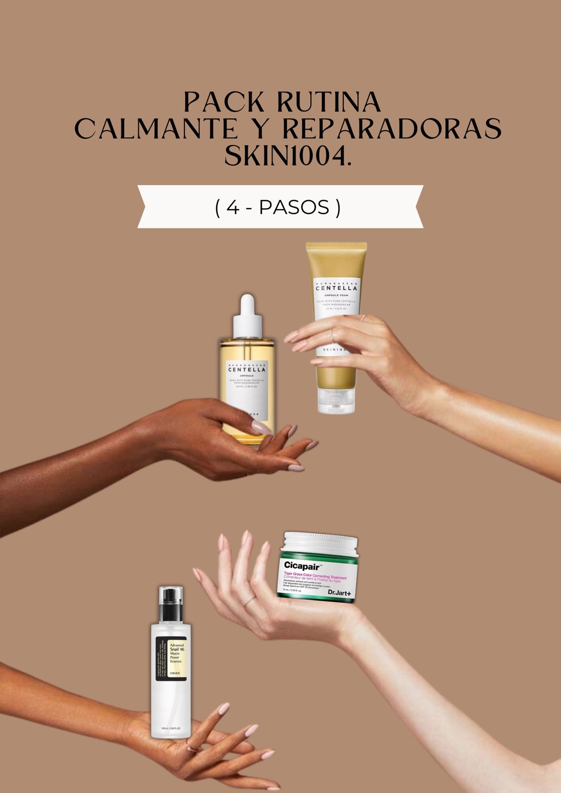 Pack Rutina Calmante y Reparadoras Skin1004. (4 pasos)